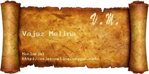 Vajsz Melina névjegykártya
